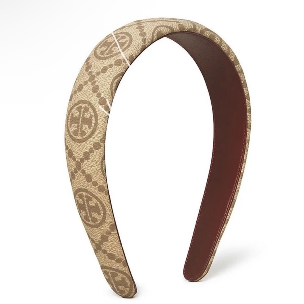 New Tory Burch cream and burgundy headband